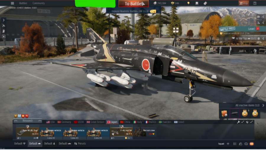 خرید اکانت وارتاندر Type 90 (B) – premium F-4EJ ADTW MiG-15bis ISh کد #39